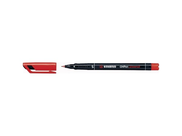 STABILO OHPen, Rød, Sort, Rød, Plast, 0,4 mm, CE, 14 mm