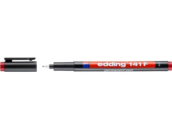 Edding 4-141002, Röd, Extra Fin, Svart, Rund, 0,6 mm, Tyskland