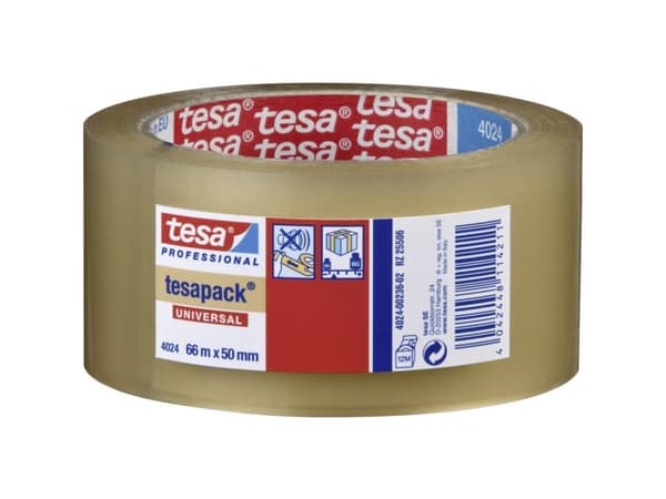 tesa UNIVERSAL 04024-00236-04 Pakkebånd tesapack® 4024 läpinäkyvä (L x B) 66 m x 50 mm 1 stk