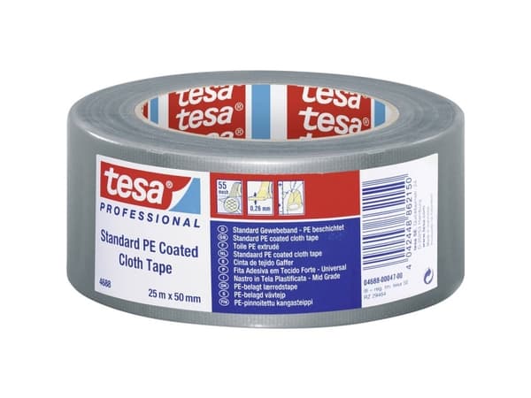 TESA Nastro adesivo plastificata 50 mm x 25 m, 25 m, harmaa, 50 mm