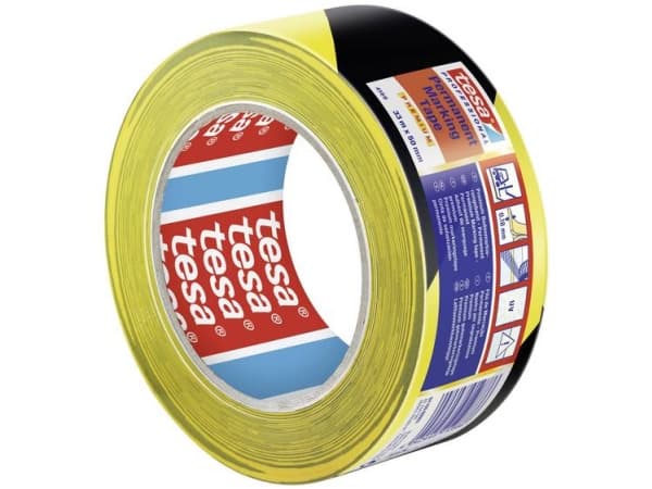 tesa PREMIUM 04169-00063-93 Gulvmarkeringstape tesa® Professional Sort/gul (L x B) 33 m x 50 mm 1 stk 1 stk
