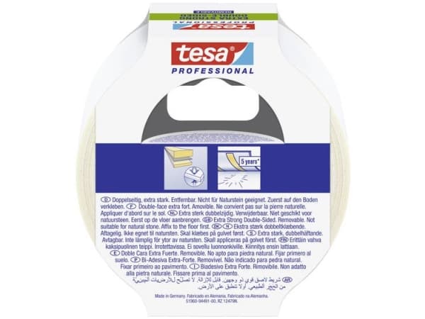 tesa EXTRA STRONG 51960-00000-11 Tæppelægningstape tesa® Professional Translucent (L x B) 10 m x 50 mm 1 stk