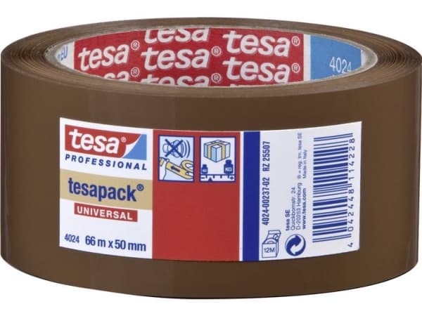 tesa UNIVERSAL 04024-00237-04 Pakkebånd tesapack® 4024 Brun (L x B) 66 m x 50 mm 1 stk