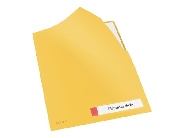 Leitz Cosy Privacy - L-formet mappe - for A4 - kapasitet: 40 ark - varm gulfarge