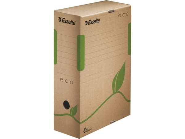 Esselte arkivboks ECO, DIN A4, brun (B) 80 mm laget av 100 % resirkulert papp, 100 % resirkulerbar, - 25 stk (623916)