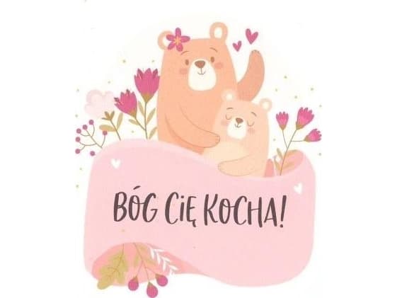 Szaron Small big notebook A6 bear - God loves you