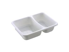 Bakke 2 rum 2171-2B 215/315 ml 171x127x38 mm CPET hvid,504 Stk/krt