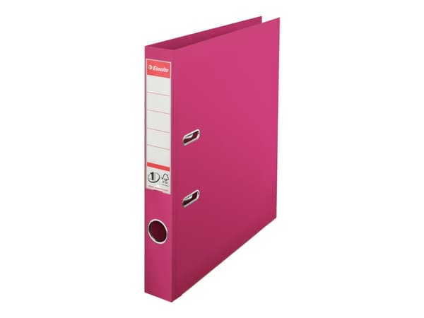 Esselte No.1 - Spakbågesfil - ryggbredd: 50 mm - för A4 (210 x 297 mm) - kapacitet: 350 ark - Fuchsia
