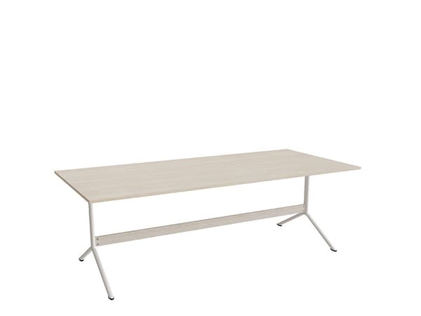Konferens-/kantinbord Atlas 1134, vitpigmenterat eklaminat, vit ram