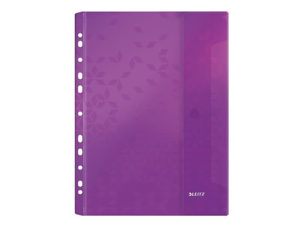 Leitz WOW - Sidladdande arkskyddare - för A4 - kapacitet: 40 ark - blå, grön, orange, violett, rosa, isblå (paket om 6)