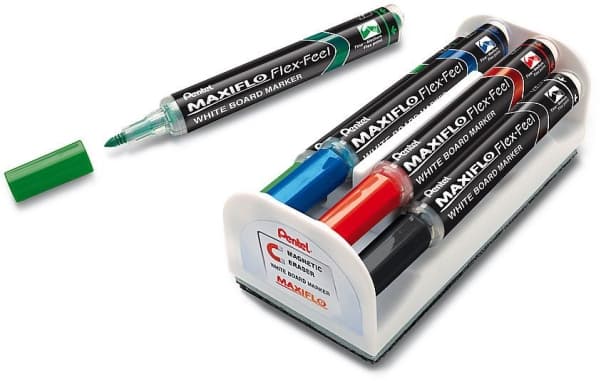 Pentel MARKER FOR BRETTSETT 4 stk. TØRR SLETTING (MWL5SBF-4N)