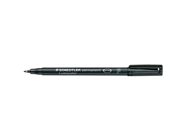 STAEDTLER Lumocolor 318 - Markør - permanent - svart - 0.6 mm - fin