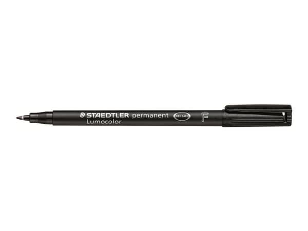 STAEDTLER Lumocolor 318 - Markør - permanent - svart - 0.6 mm - fin