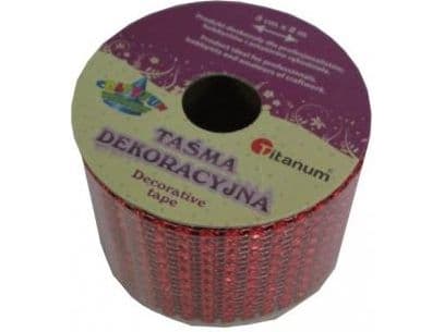Titanum Diamond ribbon 5cmx2m red (PJ512)