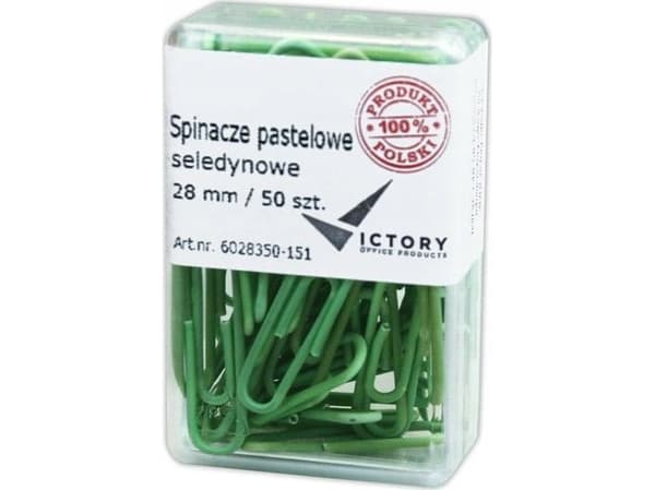 Victory Office Produkt VICTORY OFFICE KONTORKLIPPER 28MM 50 STK. RUND PASTELL CELACEAL PLASTBEHOLDER