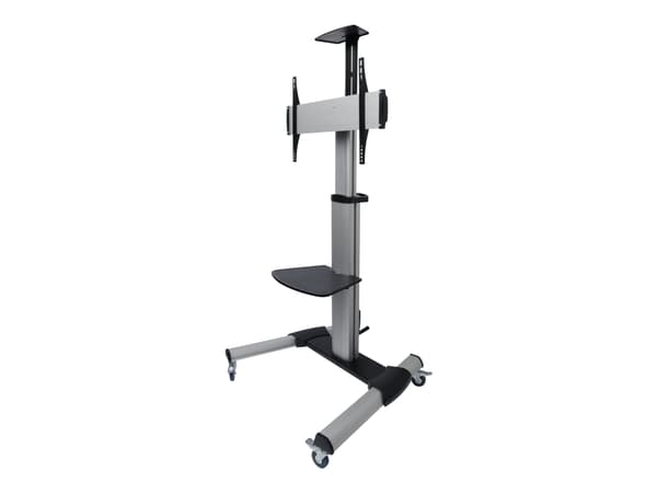 DELTACO Office - Vagn - för LCD-display - stål, plast, aluminium - grå - skärmstorlek: 37"-70"