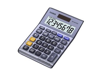 Casio MS-80 VER II - Skrivbordskalkylator - 8 siffror - solcellspanel, batteri