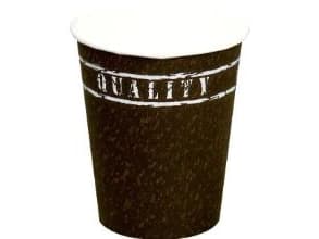Kaffebæger Pap Ø80x95mm 25cl 8oz Single Wall Coffee-line Quality,60 stk/ps - (60 stk.)