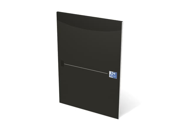 Notesblok OXFORD Office Essentials, sort, toplimet A4, linjeret