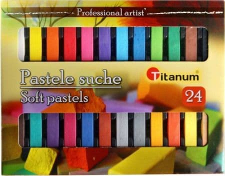 Titanum Dry pastellkritor 24 färger