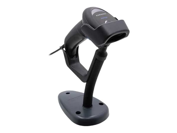 Datalogic QuickScan 2500, Kannettava viivakoodinlukija, 1D/2D, Laser, Langallinen, Näppäimistön kiilakaapeli, RS-232, USB, Musta