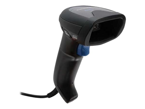Datalogic QuickScan 2500, Kannettava viivakoodinlukija, 1D/2D, Laser, Langallinen, Näppäimistön kiilakaapeli, RS-232, USB, Musta