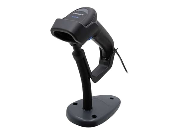 Datalogic QuickScan 2500, Kannettava viivakoodinlukija, 1D/2D, Laser, Langallinen, Näppäimistön kiilakaapeli, RS-232, USB, Musta