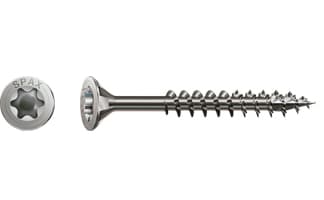 SPAX 4197000350357, Skruv, Rostfritt stål, Trä, Platt huvud, Torx, Rostfritt stål