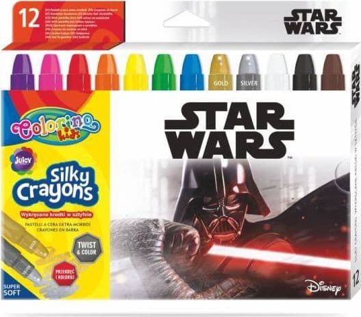 Patio Crayons 12 väriä geeli twist-out kynttilätikku Star Wars Colorino Kids 89557