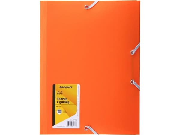 Penmate-mappe med strikk A4 PP-101 oransje