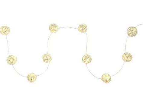 Retlux RETLUX - RXL 238 Julepynt 10LED, sølvkuler, lengde 0,9m + tilkobling 0,3m, 2x AA, farge varmhvit