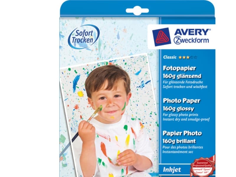 Avery Zweckform Classic Inkjet Photo Paper 2568 - Blank - vit - A4 (210 x 297 mm) - 160 g/m² - 20 ark fotopapper