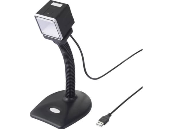 Renkforce RF-SBS-500 2D-stregkodescanner Kabelbundet 1D, 2D Imager Sort Desktop-skanneri (stationær) USB-A