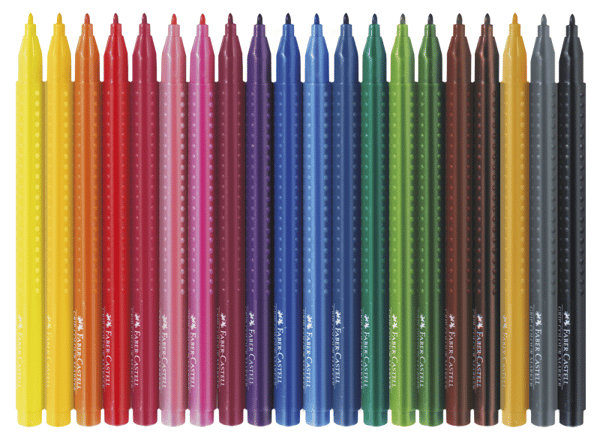 Faber-Castell GRIP - Markør - vannbasert matfargeblekk - fin (en pakke 20)