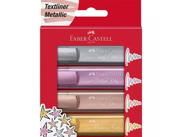 Faber-Castell TL 46, 4 kpl, Kulta, Vaaleanpunainen, Ruusu, Hopea, Monivärinen, Polypropeeni (PP), 1 mm, 5 mm