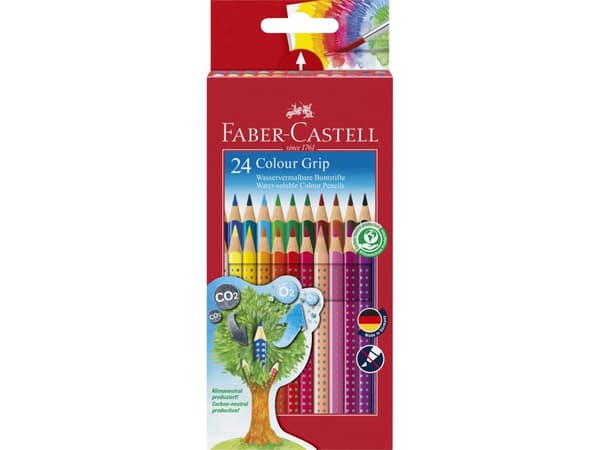 Faber-Castell GRIP 2001 - Färgpenna - blandade färger (paket om 24)