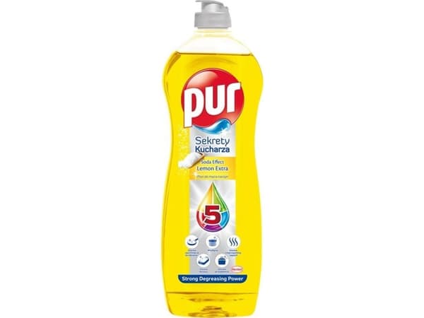 Pur Pur Oppvaskmiddel 750ml Soda Effekt Sitron Ekstra