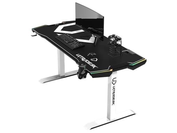 Ultradesk Force, Rett, Friform, Spilling, Sort, Hvit, Rød/grønn/blå, 1660 mm