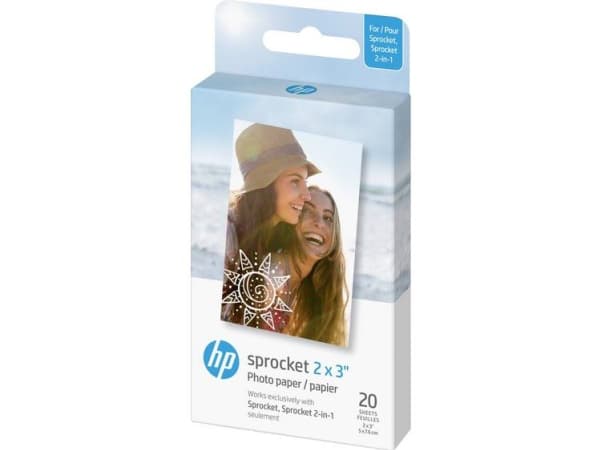 HP Zink Paper Sprocket For Luna 2x3" - 20 Pack
