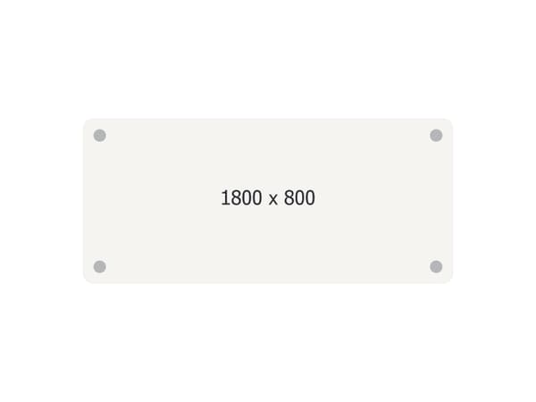 Skrivebord DNA, Bøg 1800x800 mm I-ben/Alugrå