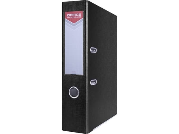 Office Products Ring Binder Lever Arch File Officer A4/75 with rail black 21011221-05
