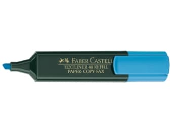 Faber-Castell TEXTLINER 48 REFILL - Överstrykningspenna - fluorescerande blå - vattenbaserat bläck - 1-2-5 mm