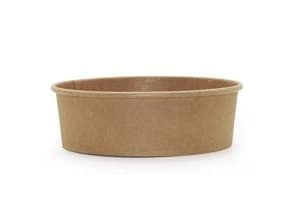 Salatskål wok 500 ml Ø150x46 mm kraft PE-belagt karton Brun,6 ps x 50 stk/krt