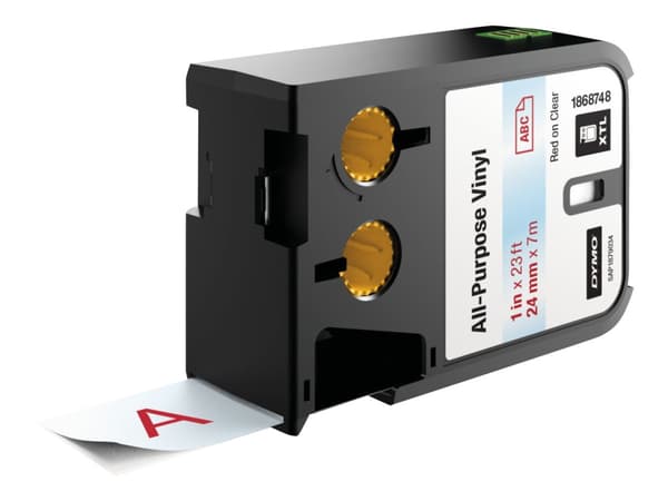 DYMO XTL All-Purpose - Vinyl - rött på transparent - Rulle (2,4 cm x 7,5 m) 1 rulle (rullar) etiketter - för XTL 300, 500