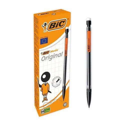 BIC Vulpotlood, Musta, Muovi, Musta, 3H, 0,7 mm, 12 kpl