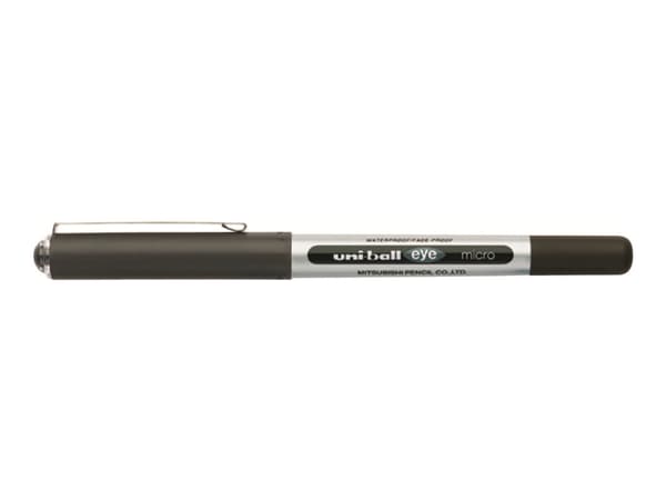 Uni-ball Eye micro - Rollerball-penna - svart - vattenbaserat pigmentbläck - 0.5 mm