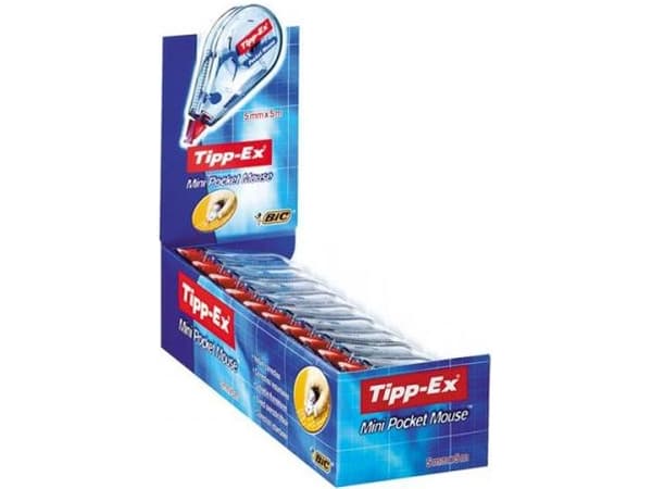 Tipp-Ex Mini Pocket Mouse - Korrigeringsrulle - 5 mm x 5 m - transparent (paket om 10)