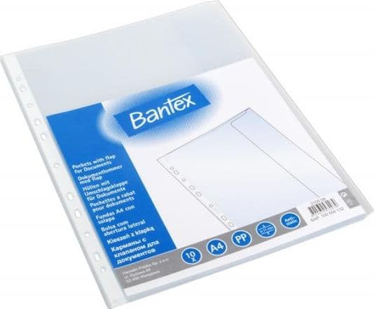 Bantex T-shirts med flik A4 110mic. 10st (100550132)
