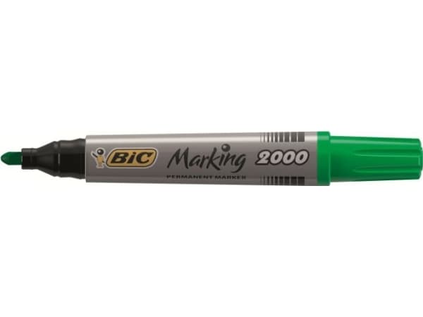 Bic marker permanent 2000 rund spets grön