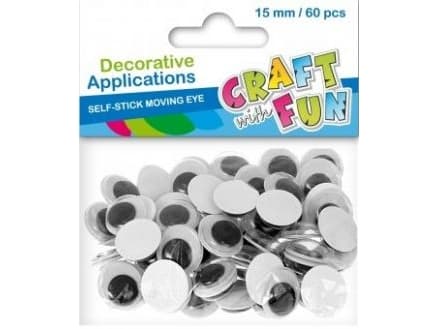 Euro Trade Self-adhesive eyes 15mm